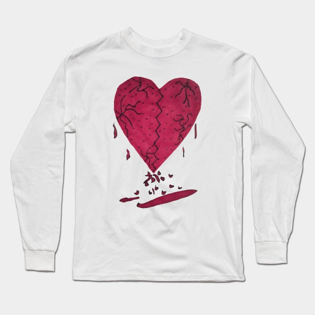 Broken Heart Long Sleeve T-Shirt by JadedAlice